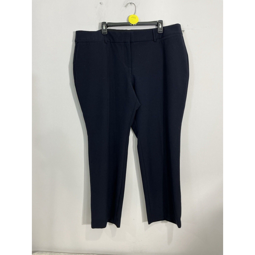 Womans Lane Bryant 20 P Navy Straight Leg Stretch Dress Pants